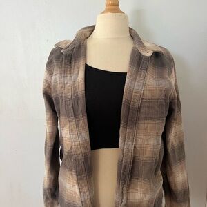 Plaid Button-Up Shirt